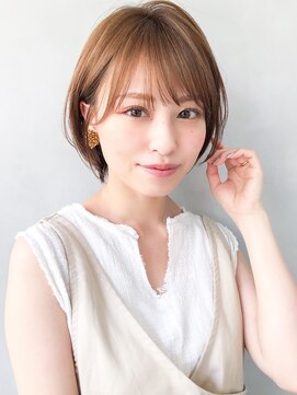 キリ 表参道(kyli) 大人かわいい前髪 ココアブラウン フリンジウェーブ薄めバングd1