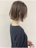 【Euphoria】ハイライト×ベージュ×切りっぱなしボブ 担当神野