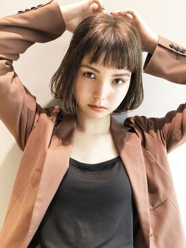 アイティー バイ アルバム 浦和店(IT by ALBUM) ニュアンス巻きボブ_オリーブカラーハイライトカラー_46821