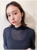 5/暗髪ロング/大人可愛い/シースルーバング/斜めバング