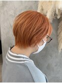 ■オレンジカラー ショートボブ