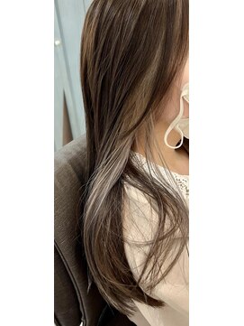 ヘア ジュレ ドゥ(hair jurer deux) 【ジュレベール 川松】ミルクティー系インナーカラー