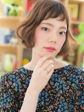 カバーヘア ブリス 川口(COVER HAIR bliss) シースルーバング前下がり韓国風オン眉ボブc5川口20代30代40代