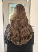 くすみベージュダブルカラー韓国レイヤー美髪ロング【横浜】