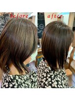 ヘアーサロン ココア(hair salon cocoa) お手入れ簡単シルクスルーボブ