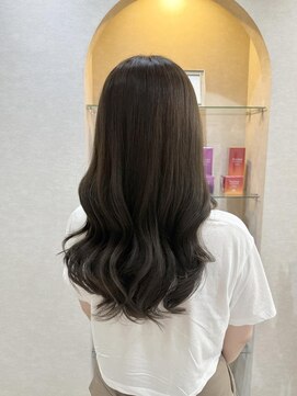 カラークチュール(Color Couture) くびれヘア/縮毛矯正/アプリコットオレンジ/夏のヘアセット