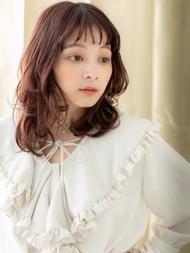 カバーヘアアンドスパ ブリス 浦和(COVER HAIR&SPA bliss) チェリーレッド大人可愛い波巻き毛先パーマA0浦和20代30代