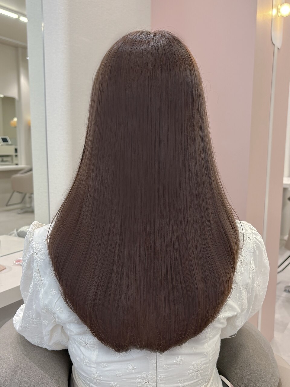 艶髪ピンクベージュ/ブリーチなし/表参道/原宿