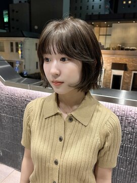 スニュウ(snuw) レイヤーボブマロンベージュミルクティカラー