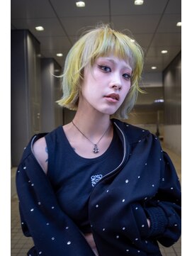 ギークス(GEEKS) 【GEEKS渋谷】レイヤーボブ/デザインカラー/ハイトーン/前髪あり