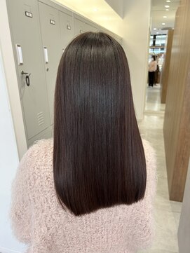 ケンジ 湘南台(KENJE) 髪質改善でつやつや！ピンクブラウン！