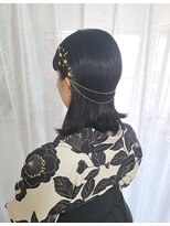 きものサロン すずめ屋&nbsp;タイトでシンプル！耳掛け外巻きボブ