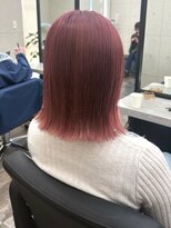 スターズ 柏(STARS)&nbsp;ピンクベージュ ブリーチカラー 切りっぱなしボブ 髪質改善 20代