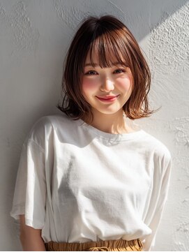 アブニール 柏たなか店(AVENIR) ダークパープル/ナチュラルショート/夏のヘアアレンジ/柏たなか