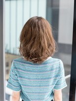 ルルディ バイ アフロディーテ銀座(luludi by APHRODITE)&nbsp;ミディアム/デザインカラー/シルキーベージュ/斜めバング/銀座