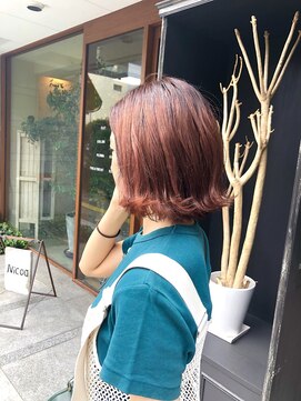 ニコアヘアデザイン(Nicoa hair design) ピンクとオレンジ