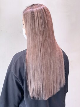 アイティーバイアルバム 藤沢店(IT by ALBUM) コントラストバレイヤージュ_くびれヘアビタミンカラー_ba334131