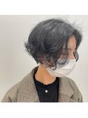 ハンサムショート×パーマ フレンチカジュアル