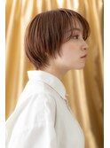 大人可愛いシースルーバングマッシュショートY戸頭10代20代30代