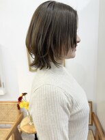 イコ 表参道原宿(ico)&nbsp;オリーブベージュ ボブウルフ イルミナカラー