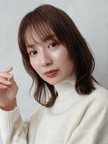 ノイ(noi) 顔周りレイヤーカットグレージュカラーくびれボブベージュカラー