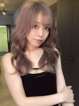 サニー 渋谷(SUNNY) ピンクベージュ、レイヤーカット、ハイライト、バレイヤージュ