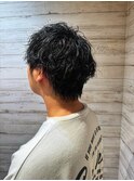 流行りのウルフにスパイラルパーマ
