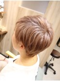 マッシュショート　ハニーブロンド
