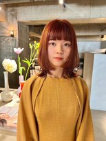 リール(rire)&nbsp;デザインカラーレイヤーカットウェットヘア夏オリーブベージュ