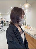 ラベンダーカラー/ワンカラー/ボブ/ウルフボブ/ウルフヘア