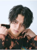 センターパート波巻きパーマスパイラルパーマツイストスパイラル