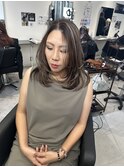 ハイライトカラーミルクティーベージュケアブリーチダブルカラー