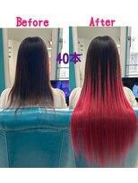 マーメイドヘアー(mermaid hair) バレイヤージュ風インナーカラーエクステ