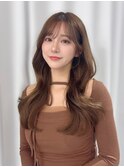 韓国くびれロング レイヤーオルチャン小顔前髪 艶髪 髪質改善