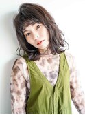 くびレイヤーエモージュ前髪ピンクベージュワンカール【高円寺】