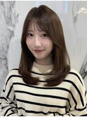 顔周りワンカールレイヤーカット/イメチェンヘアスタイル/韓国