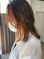 フリック 堺東店(FLICK) インナーカラー/オレンジ/フェイスフレーミング