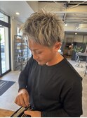 無造作メンズベリーショート☆ツーブロックハイライト