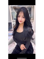 ロンドルピナス 小倉(Lond Lupinus)&nbsp;ミディアムヘア暗めカラー/デザインカラー/フェイスフレーミング