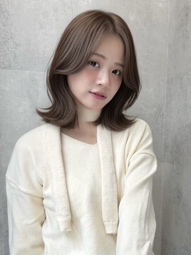 ラベル 渋谷(LAVEL) ナチュラルブラウン韓国レイヤー顔周りレイヤー髪質改善渋谷