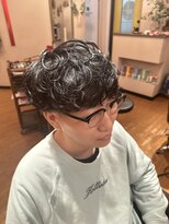 ヘアーグロウ メンズシャドウパーマ マッシュ ツーブロック