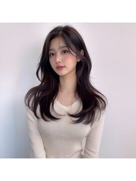 エレノア トーキョー 恵比寿(ELEANOAH TOKYO) 韓国ヘア 暗めカラー シースルーバング