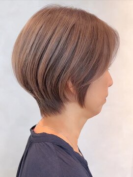 ソワネ 表参道(soigne) 表参道白髪ぼかしハンサムショートカットアッシュブラウン30代