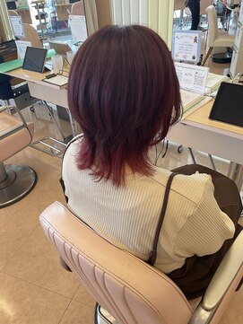 ウェーヴ 浜松小豆餅店(wave) ブリーチ無し暖色カラー×トリートメント