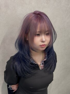 エル オオサカ 心斎橋店(L. OSAKA) ピンク×ブルー/グラデーション/ワンホンレイヤー