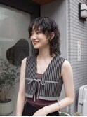 新宿若松河田曙橋マッシュウルフミディアムパーマウルフ20代30代