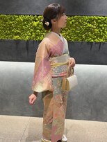 バサラ 大阪梅田店(VASARA)&nbsp;訪問着　ヘアセット　セミロング　和髪　まとめ髪　大阪