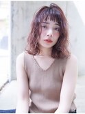 siena　オン眉バング×ゆるふわウェーブ　渋谷