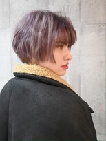 オーキッドバイヘアー(OrchiD.byhair) ピンクラベンダー/マッシュショート/波ウェーブ/アディクシー