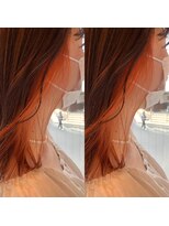 ヘアアトリエコモノ(hair l'atelier KoMoNo) 【大人気!!】インナーカラー × マンダリンオレンジ